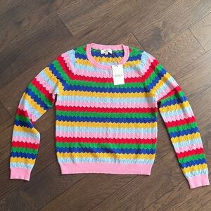 Avara Rainbow Striped Sweater - Size Small - NWT